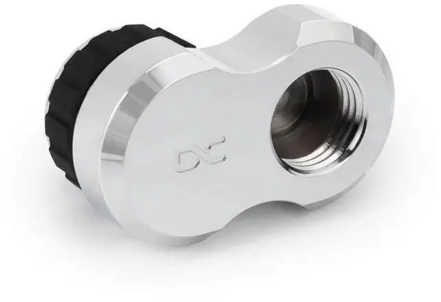 Alt view image 3 of 4 - Alphacool Apex Grip 16mm 360° G1/4 Male to Female Rotary Offset Fitting - Chrome (14892)