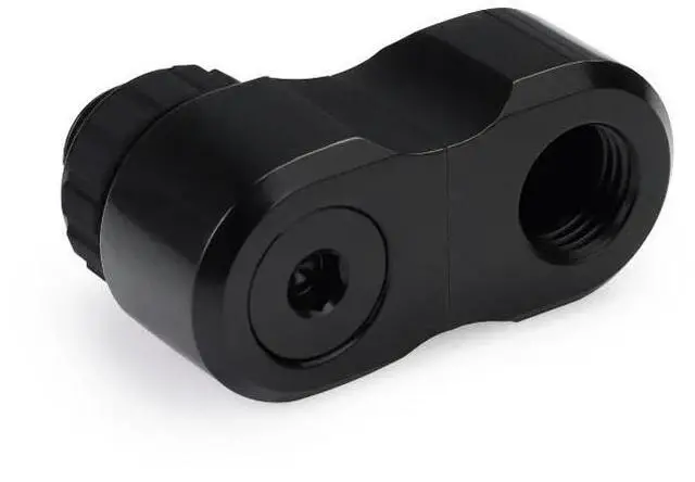Alt view image 3 of 4 - Alphacool Apex Grip 27mm 360° G1/4 Male to Female Rotary Offset Fitting - Black, Brass (14814)