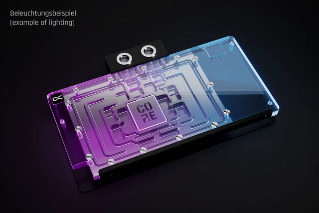 Alt view image 7 of 13 - Alphacool Core Geforce RTX 5090 ROG Astral Waterblock with Backplate, G1/4, Chrome Plated Copper, ARGB (10270)