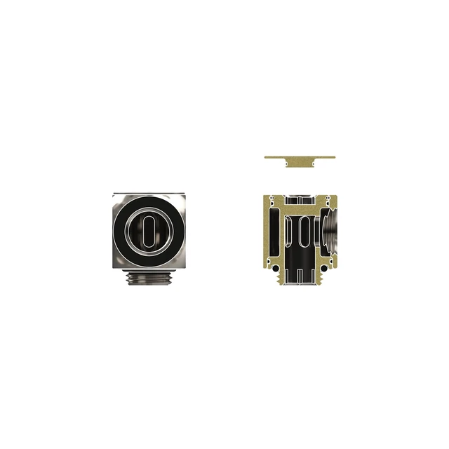 Alt view image 9 of 14 - Thermal Grizzly DeltaMate 90 Degree Rotary Fitting, Gloss Nickel