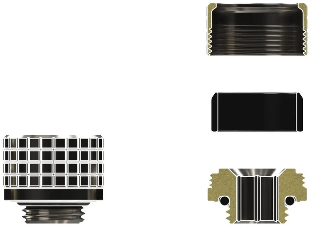 Alt view image 10 of 14 - Thermal Grizzly DeltaMate HT16 Compression Fitting for Rigid Tubing, 16mm OD, Gloss Nickel, 6-pack