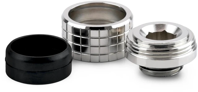 Alt view image 12 of 14 - Thermal Grizzly DeltaMate HT16 Compression Fitting for Rigid Tubing, 16mm OD, Gloss Nickel, 6-pack