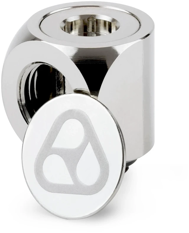Alt view image 14 of 14 - Thermal Grizzly DeltaMate 90 Degree Rotary Fitting, Gloss Nickel, 6-pack