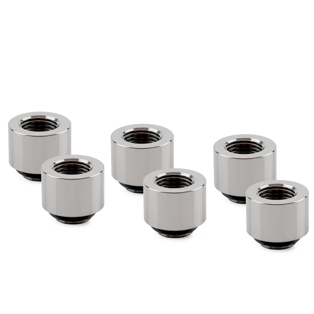Alt view image 6 of 12 - Thermal Grizzly DeltaMate MF14 Extender Fitting, Gloss Nickel, 6-pack