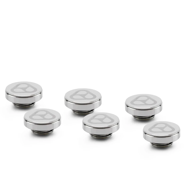 Alt view image 7 of 13 - Thermal Grizzly DeltaMate Plug, Gloss Nickel, 6-pack