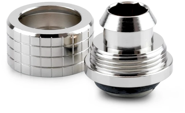 Alt view image 12 of 14 - Thermal Grizzly DeltaMate ST13 Compression Fitting for Soft Tubing, 10mm ID/13mm OD, Gloss Nickel, 6-pack