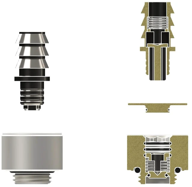 Alt view image 8 of 13 - Thermal Grizzly DeltaMate Drain Valve, Matt Nickel
