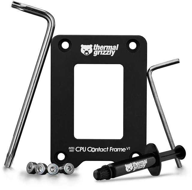 Alt view image 4 of 11 - Thermal Grizzly Intel 1851 CPU Contact Frame V1, Aluminum, Black (TG-CF-i1851-V1)