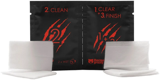 Alt view image 2 of 9 - Thermal Grizzly Cleaning Wipes - White (TG-CW-10)