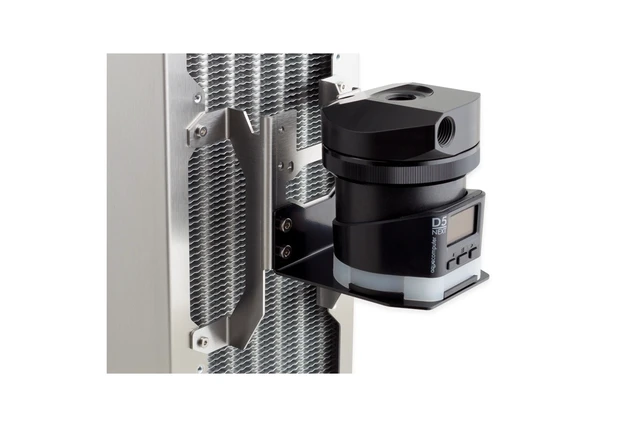 Alt view image 3 of 10 - Aquacomputer D5 140mm Fan Mounting Bracket, Stainless Steel (41125)
