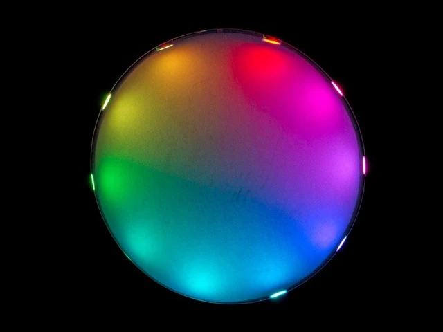 Alt view image 3 of 3 - Aquacomputer RGBpx LED Ring Aqualis 100/150, 10 Addressable LEDs, Black (53276)