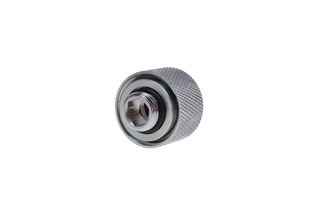 Alt view image 2 of 4 - Alphacool G1/4 16mm Knurled HardTube Compression Fitting - Chrome (17195)