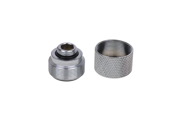 Alt view image 3 of 4 - Alphacool G1/4 16mm Knurled HardTube Compression Fitting - Chrome (17195)