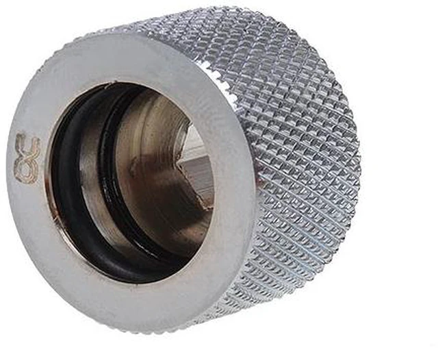 Main image of Alphacool G1/4 16mm Knurled HardTube Compression Fitting - Chrome (17195)
