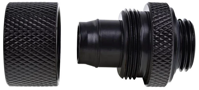 Alt view image 3 of 3 - Alphacool Eiszapfen 3/8" ID x 1/2" OD G1/4" Compression Fitting - Black (17226)