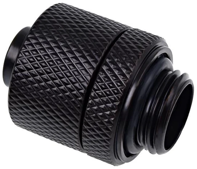 Alt view image 2 of 3 - Alphacool Eiszapfen 3/8" ID x 1/2" OD G1/4" Compression Fitting - Black (17226)