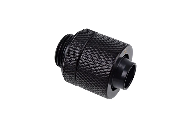 Alt view image 2 of 4 - Alphacool Eiszapfen 3/8" ID x 1/2" OD G1/4 Compression Fitting - Black Sixpack (17228)