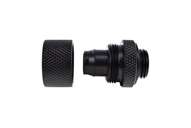 Alt view image 4 of 4 - Alphacool Eiszapfen 3/8" ID x 1/2" OD G1/4 Compression Fitting - Black Sixpack (17228)