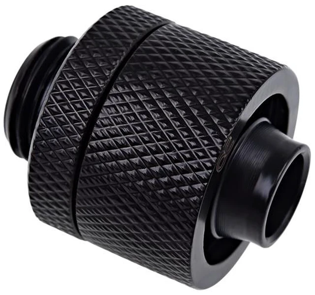 Main image of Alphacool Eiszapfen 3/8" ID x 5/8" OD G1/4" Compression Fitting - Black (17232)