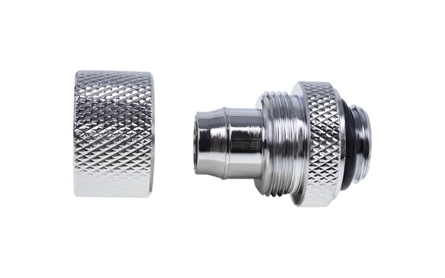 Alt view image 3 of 3 - Alphacool Eiszapfen 1/2" ID x 3/4" OD G1/4 Compression Fitting - Chrome (17239)