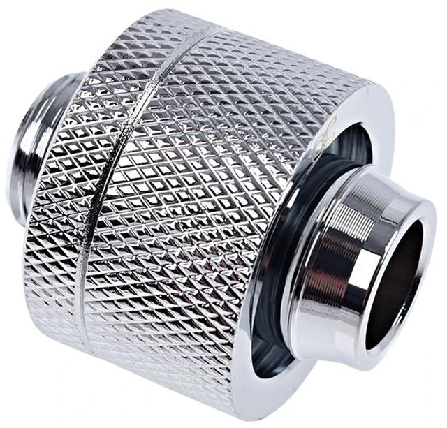 Alt view image 2 of 4 - Alphacool Eiszapfen 1/2" ID x 3/4" OD G1/4 Compression Fitting - Chrome Sixpack, Brass (17241)