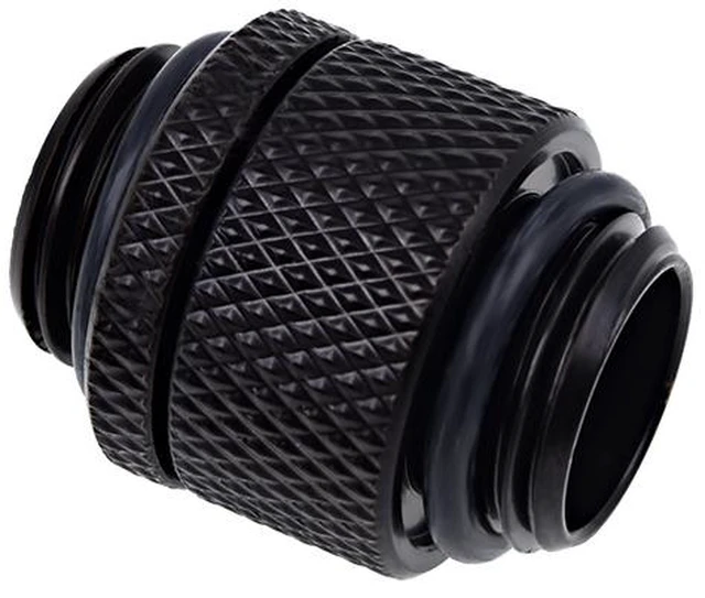 Alt view image 2 of 3 - Alphacool Eiszapfen G1/4" Male To Male Rotatable Adapter Fitting - Black (17244)