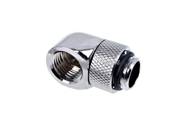 Alt view image 2 of 3 - Alphacool Eiszapfen G1/4" 90° Rotary L-Connector - Chrome (17249)