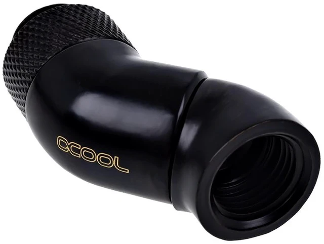 Main image of Alphacool Eiszapfen G1/4" Dual Rotary 45° Adapter Fitting - Black (17250)