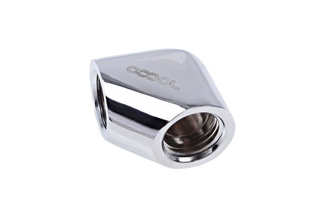 Main image of Alphacool Eiszapfen G1/4" 90° Female to Female L-Connector - Chrome (17259)