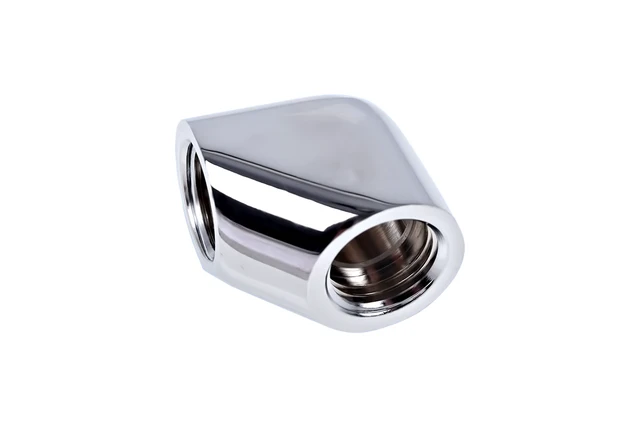 Alt view image 2 of 3 - Alphacool Eiszapfen G1/4" 90° Female to Female L-Connector - Chrome (17259)