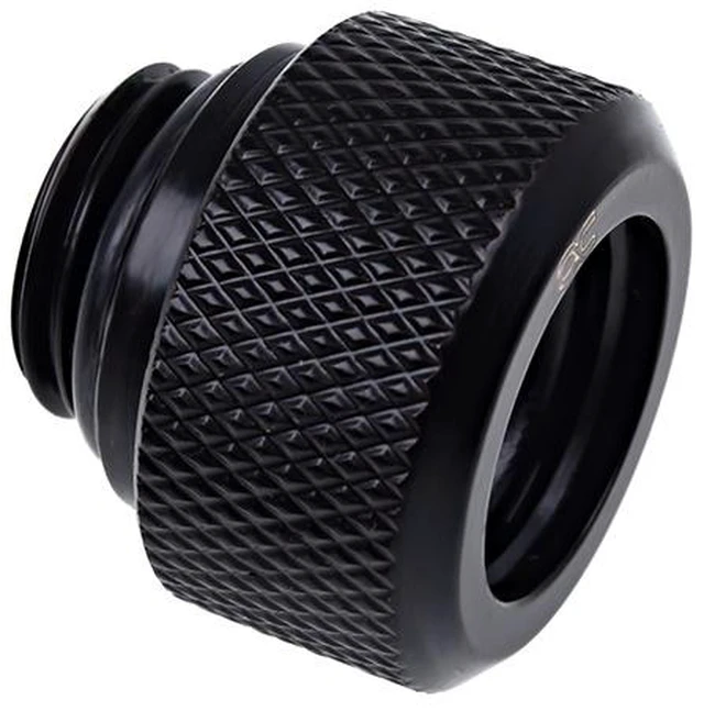 Main image of Alphacool Eiszapfen 13mm G1/4" HardTube Knurled Compression Fitting - Black (17262)