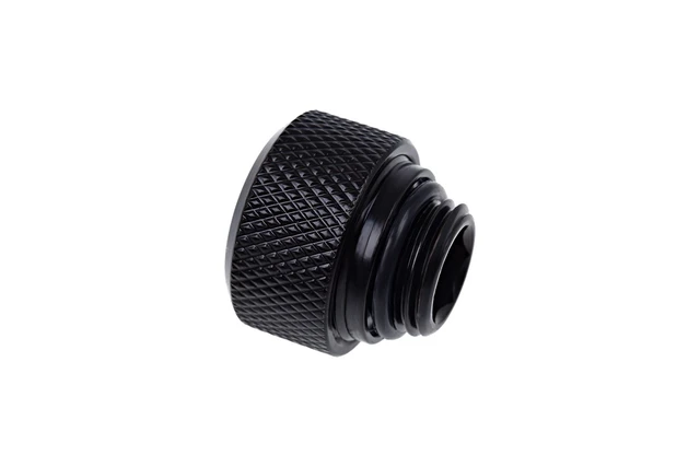 Alt view image 2 of 3 - Alphacool Eiszapfen 13mm G1/4" HardTube Knurled Compression Fitting - Black (17262)