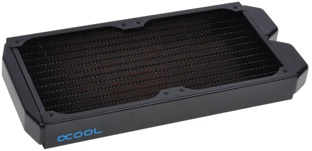 Alt view image 8 of 12 - Alphacool NexXxos ST30 Industry HPC Series 240mm Radiator, Black, 120mm, G1/4, 30mm (14248)