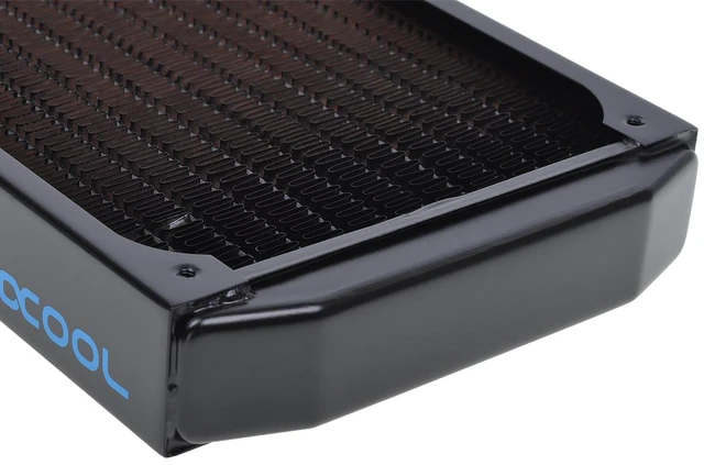 Alt view image 10 of 12 - Alphacool NexXxos ST30 Industry HPC Series 240mm Radiator, Black, 120mm, G1/4, 30mm (14248)