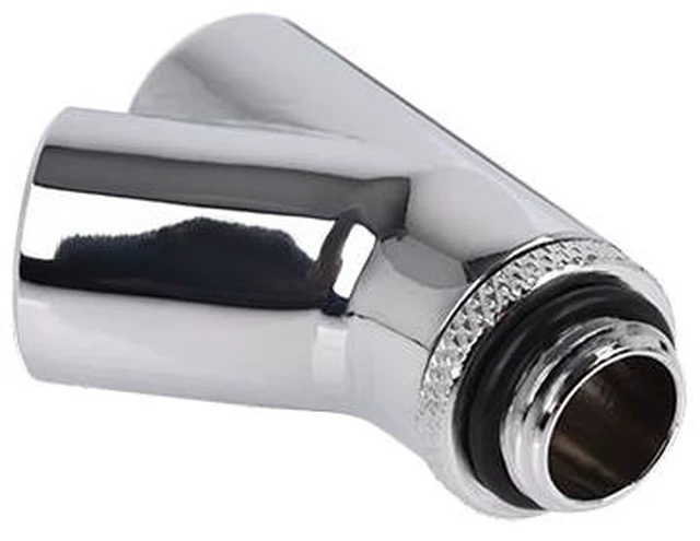 Alt view image 4 of 4 - Alphacool Eiszapfen Y-Connector 45° Rotatable G1/4 Outer Thread to 2x G1/4 Inner Thread - Chrome (17400)