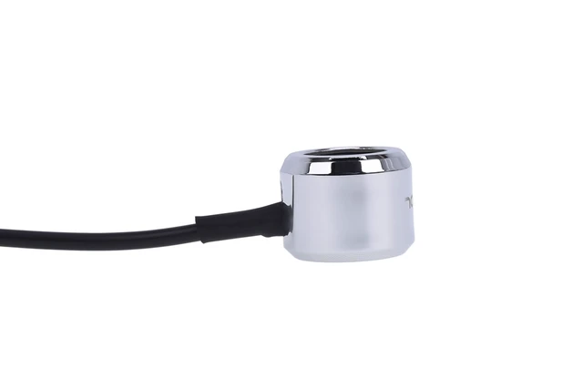 Alt view image 14 of 17 - Alphacool Aurora HardTube LED Ring for 16mm OD Tubing, Chrome, RGB LEDs, Brass (1015486)