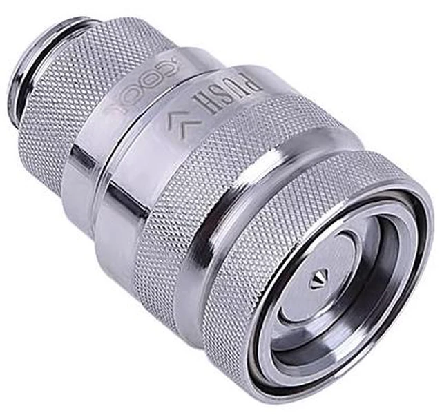 Alt view image 3 of 4 - Alphacool 17439 Eiszapfen Quick Release Connector Female G1/4 Outer Thread - Chrome Water Cooling Fittings, Brass