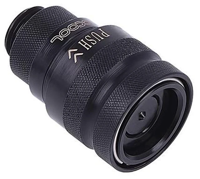 Alt view image 2 of 3 - Alphacool Eiszapfen Quick Release Female G1/4 AG - Deep Black (174410)