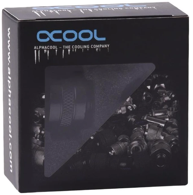 Alt view image 3 of 6 - Alphacool Eiszapfen PRO 16mm HardTube Fitting G1/4 - Deep Black (17473)