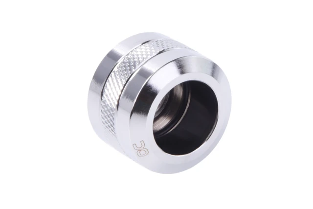 Alt view image 2 of 9 - Alphacool Eiszapfen PRO HardTube G1/4" Fitting, 16mm OD, Chrome, 6-pack, Brass (17476)