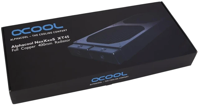 Alt view image 12 of 12 - Alphacool NexXxoS XT45 Full Copper 400mm Raditor, 2x200mm Radiator, 200mm, G1/4, 45mm (14350)