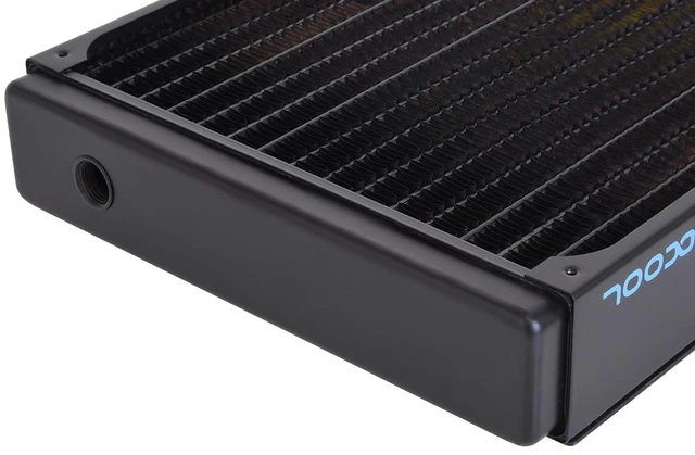 Alt view image 10 of 12 - Alphacool NexXxoS XT45 Full Copper 400mm Raditor, 2x200mm Radiator, 200mm, G1/4, 45mm (14350)