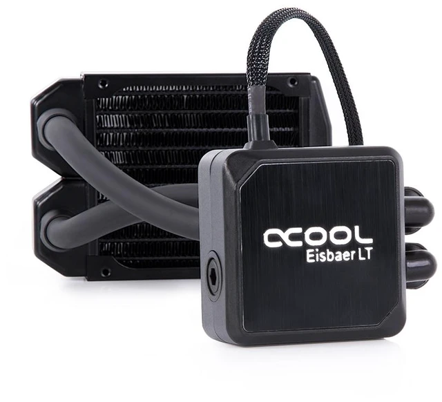 Main image of Alphacool Eisbaer LT92 AIO CPU Cooler - Black Without Fan, 92mm, 11/8mm (11761)