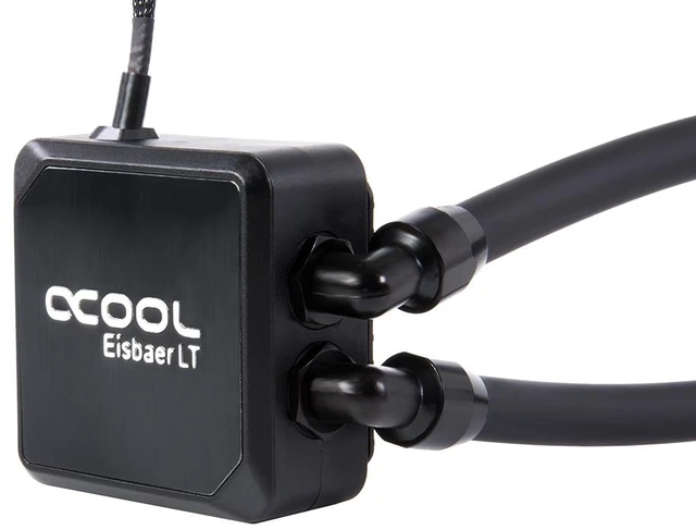Alt view image 3 of 7 - Alphacool Eisbaer LT92 AIO CPU Cooler - Black Without Fan, 92mm, 11/8mm (11761)