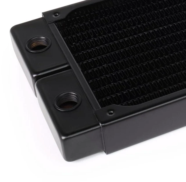 Alt view image 10 of 12 - Alphacool NexXxoS ST25 Full Copper 120mm Radiator, 120mm x 1, Single Fan, G1/4, 25mm, Black (14352)
