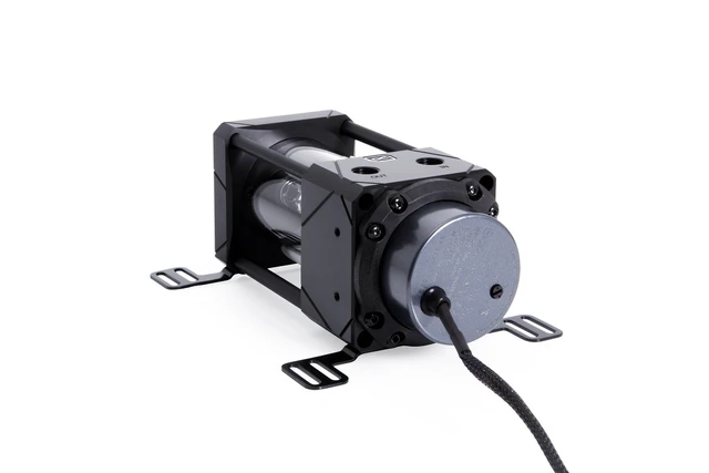 Alt view image 15 of 15 - Alphacool Eisbecher Aurora 150mm Glass Reservoir with D5 Body (Pump Not Included), Black/acetal, G1/4 (15382)