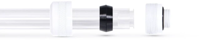 Alt view image 14 of 15 - Alphacool 17483 Eiszapfen Pro 13mm Hardtube Fitting G1/4 - White Sixpack, Brass