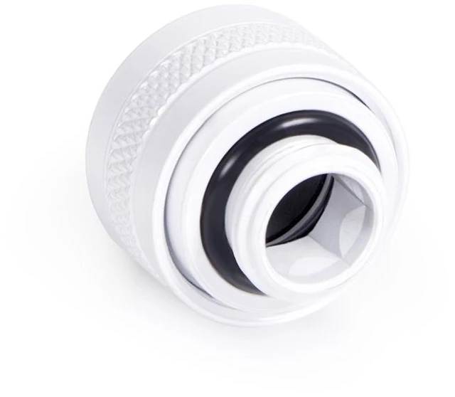 Alt view image 13 of 15 - Alphacool 17483 Eiszapfen Pro 13mm Hardtube Fitting G1/4 - White Sixpack, Brass