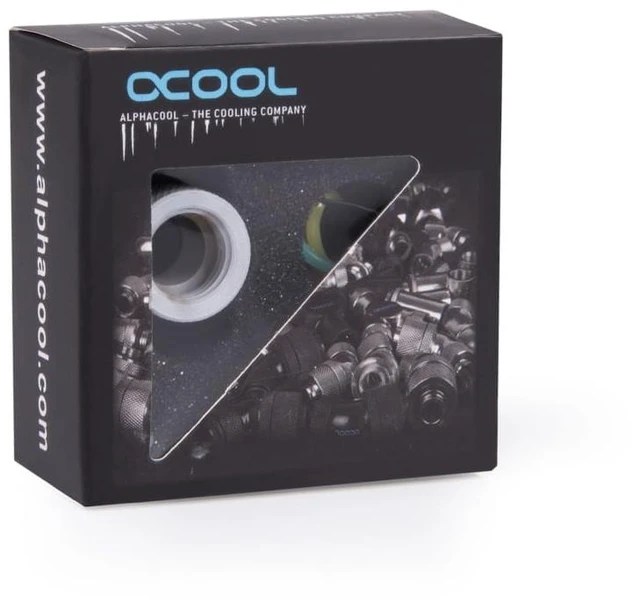 Alt view image 6 of 6 - Alphacool 17488 Eiszapfen Extension G1/4 Outer Thread to G1/4 Inner Thread - White Fitting, Brass