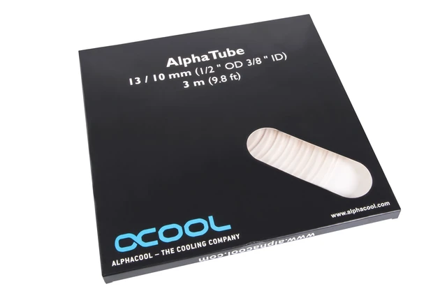 Alt view image 9 of 9 - Alphacool Alphatube HF Flexible Tubing 10mm ID, 13mm OD (3/8" ID, 1/2" OD), 3 Meter, Ultra Clear, 13/10mm, PVC (17495)